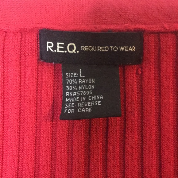 Vintage | Y2K Red Ribbed Body Con Y2K - Picture 4 of 5